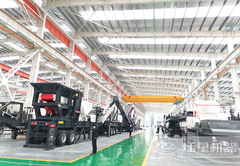 紅星機(jī)器移動小型制沙機(jī)車間現(xiàn)貨