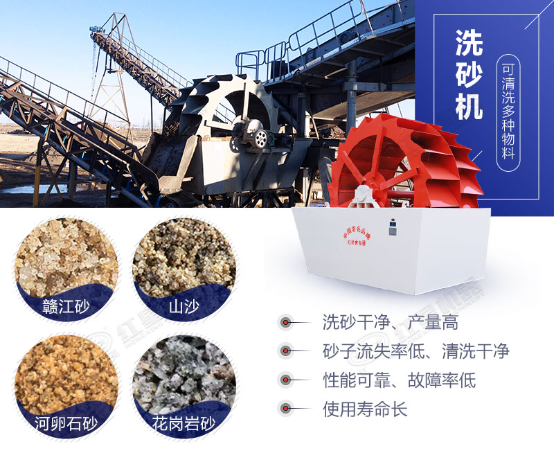 經(jīng)過(guò)水洗沙機(jī)清洗過(guò)后的沙子純凈度高