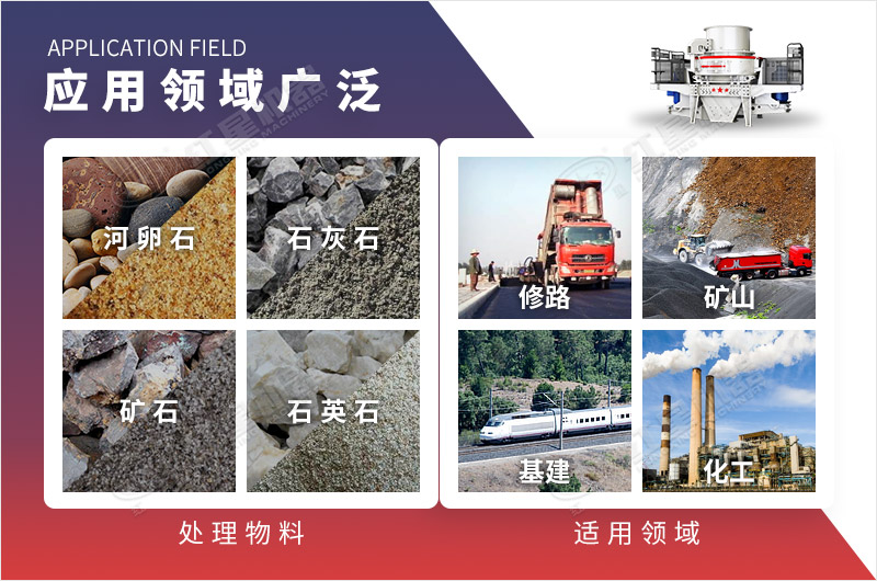 紅星制砂機(jī)可對(duì)200多種石料進(jìn)行制砂作業(yè)
